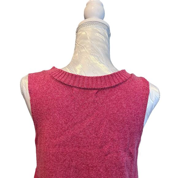 Anthropologie Pink Knit Top Womens Sz XS V Neck Sleeveless Flowy Summer Boho - Picture 8 of 16